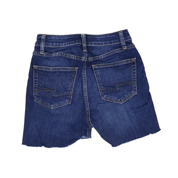 REWORKED Silver Jeans Co. Avery Straight Raw Hem Denim Shorts - Picture 7 of 8